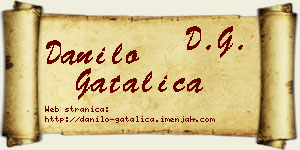 Danilo Gatalica vizit kartica